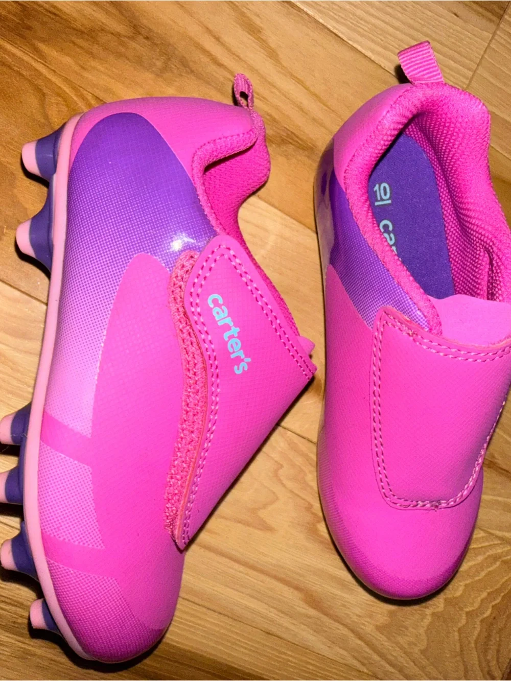 Carters cleats toddler girls size 10